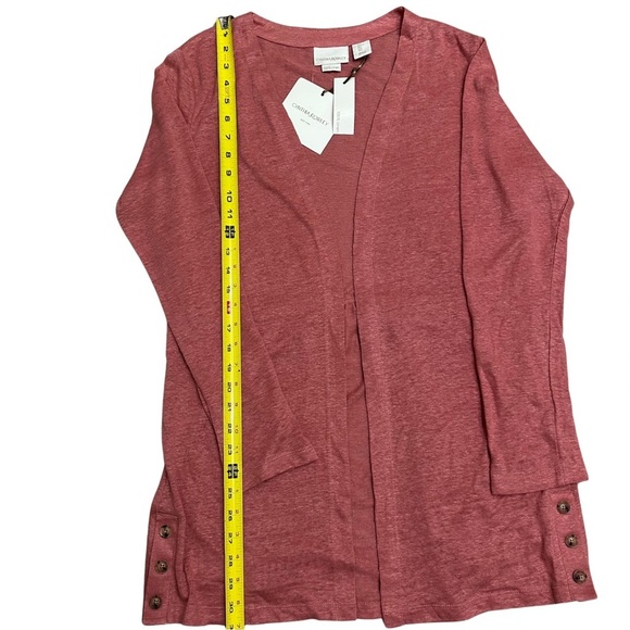 Cynthia Rowley 100% Linen Open Cardigan
SZ L Dusty Pink Lagenlook Summer NWT - Picture 6 of 7